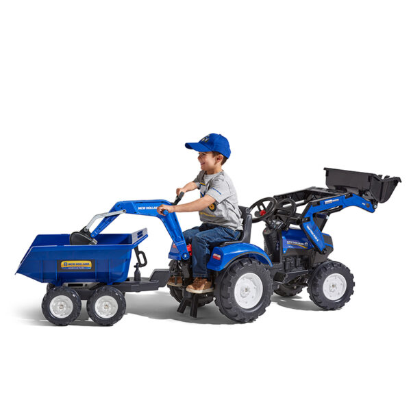 Kid on Backhoe loader New Holland 3090W