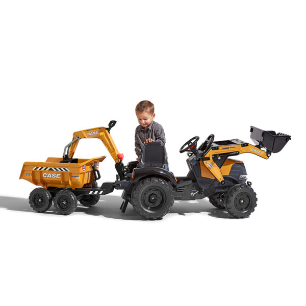 Pandit Boy playing with Backhoe loader Case Construction 997W