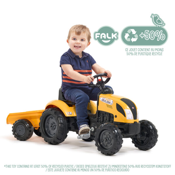 Enfant sur tracteur Mighty Builder