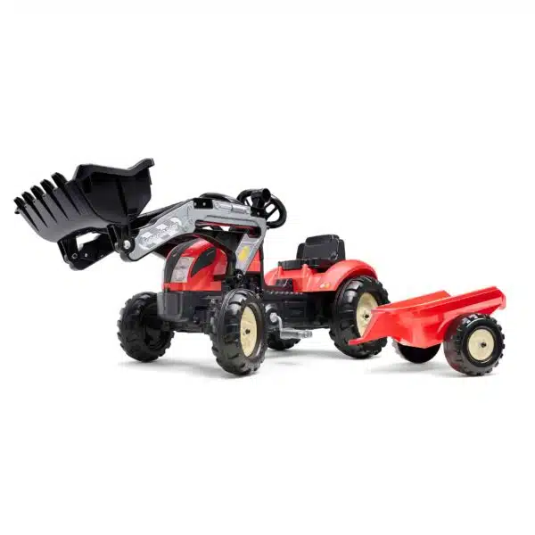 Tracteur à pédales Supercharger rouge FALK avec capot ouvrant et Tracteur à pédales Supercharger rouge FALK avec capot ouvrant et