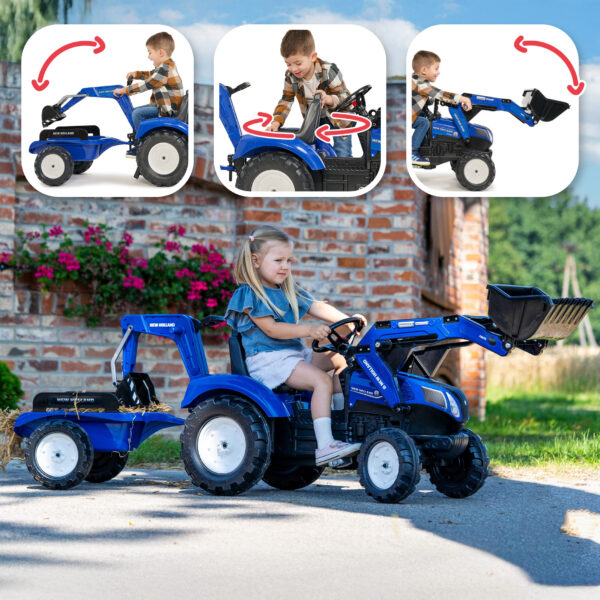 Fonctions - Enfant sur tractopelle New Holland
