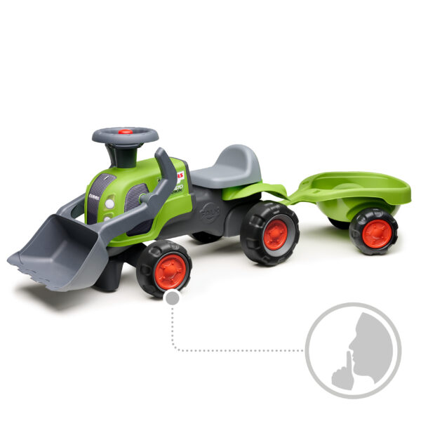 Porteur tractopelle Claas avec remorque
