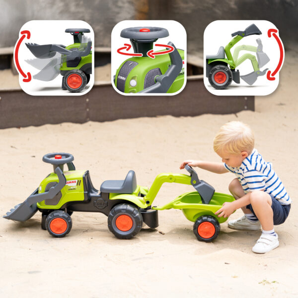 Fonctions - Enfant avec Porteur tracteur Claas