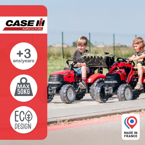 Enfant sur tractopelle Case IH