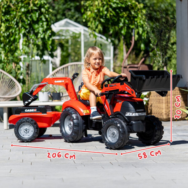 DImensions - Enfant sur tractopelle Case IH