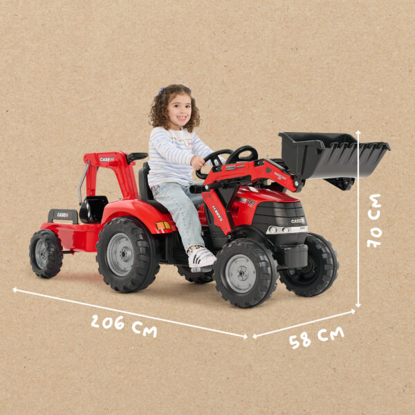 Enfant sur tractopelle Case IH