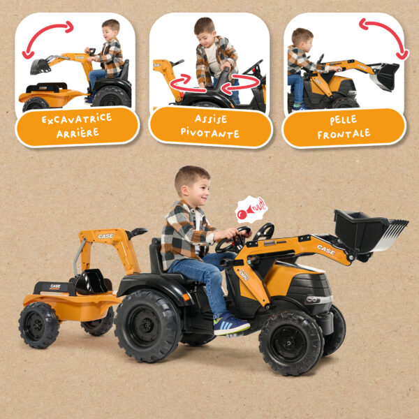 Enfant sur tractopelle Case CE