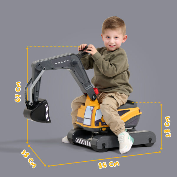 Dimensions - Enfant sur pelleteuse Volvo