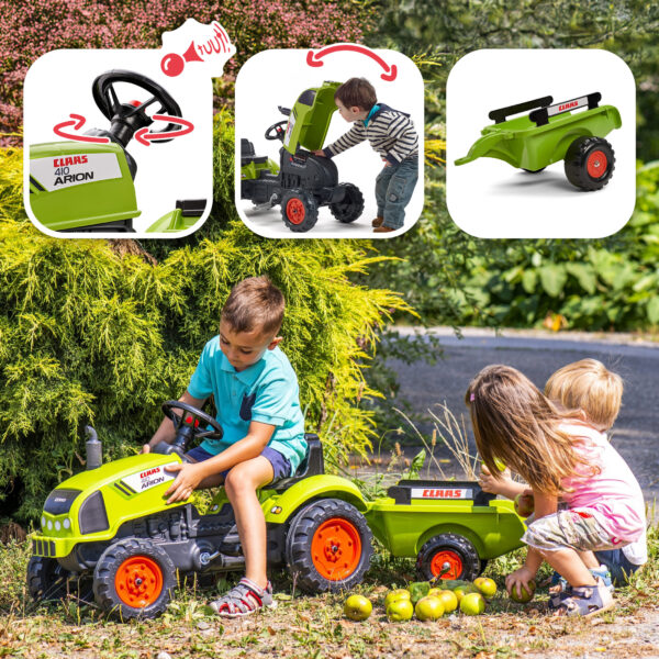 Fonctions - Enfants avec tracteur à pédales Claas