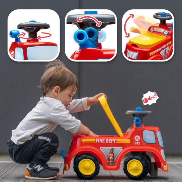 Enfant avec porteur Camion