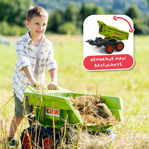 Enfant avec remorque basculante Claas