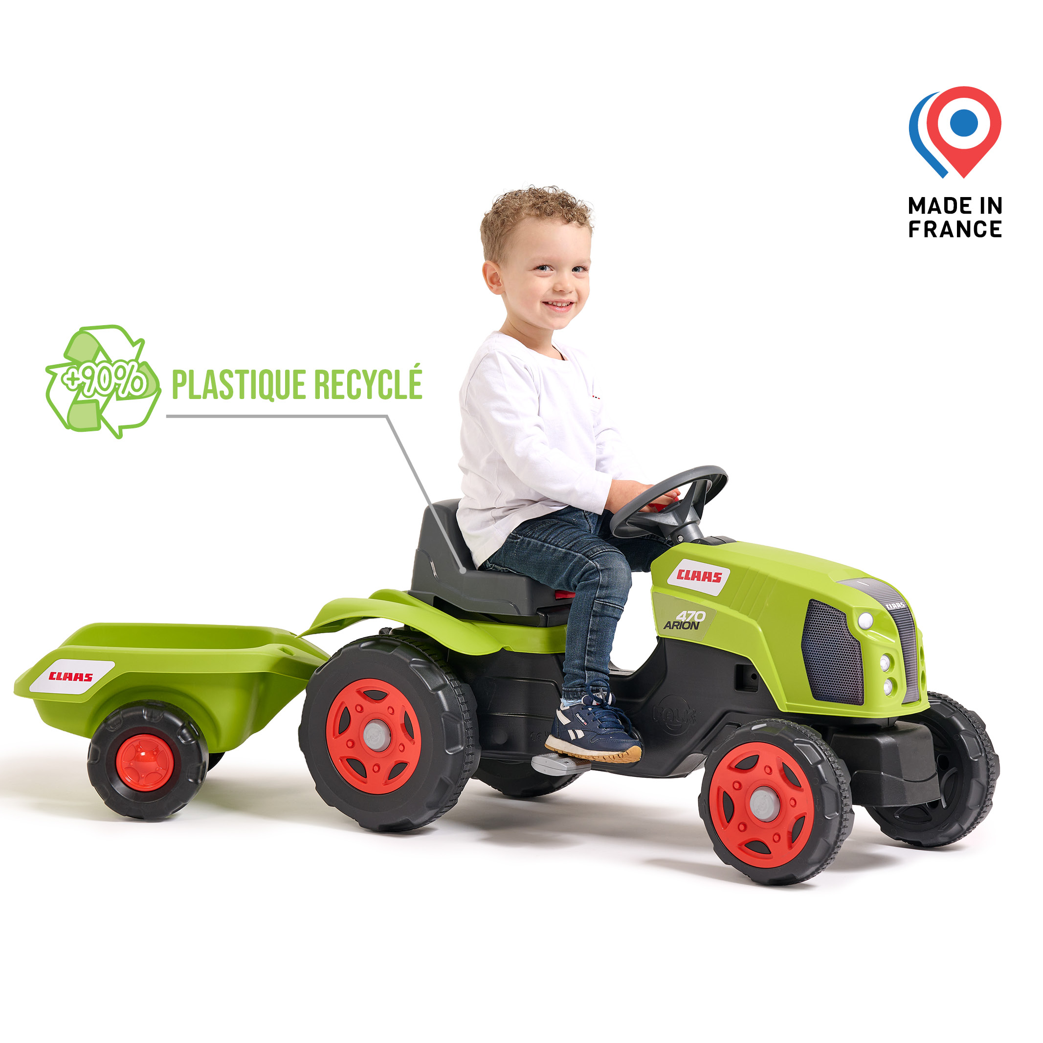 Enfant sur tracteur Claas