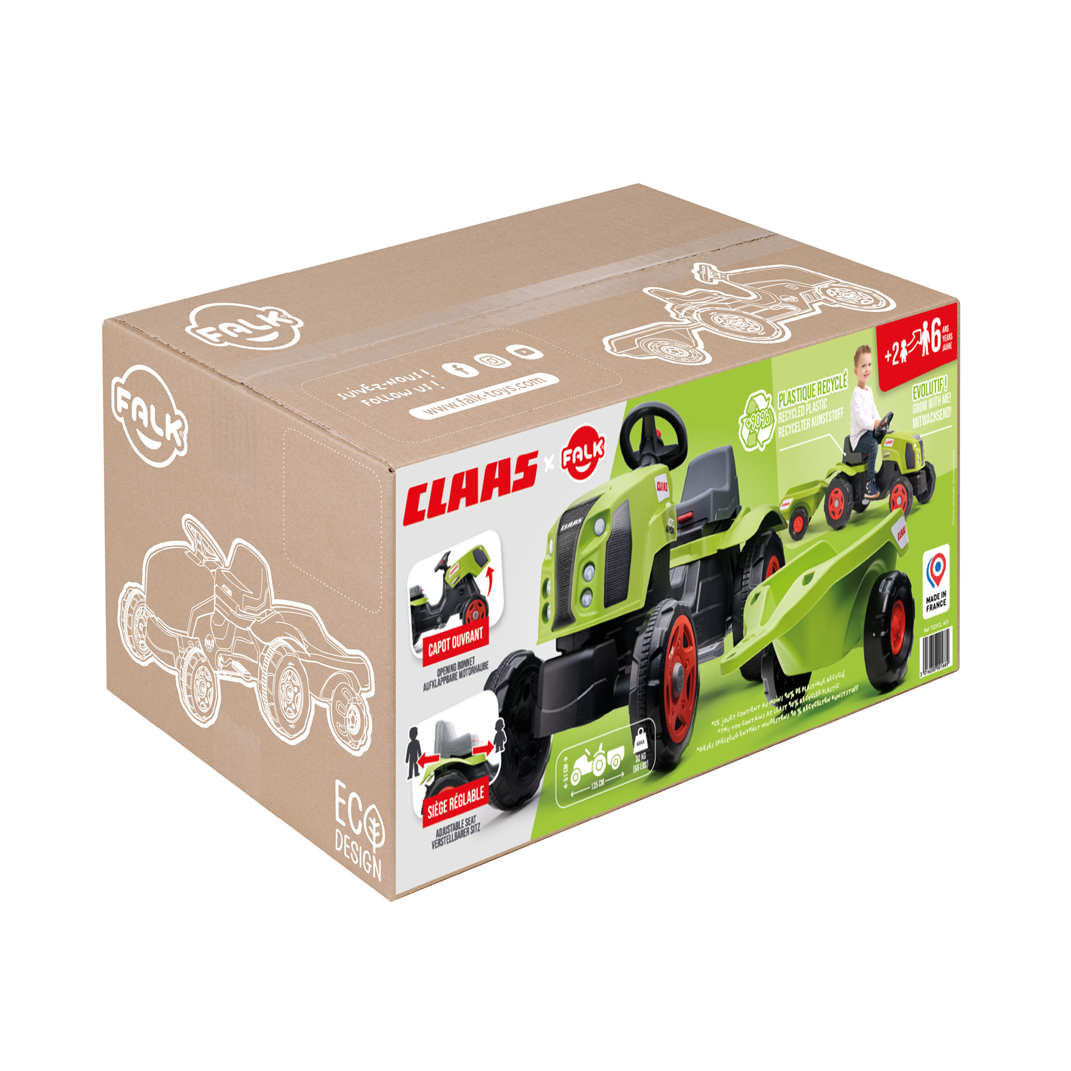 Packaging tracteur Claas